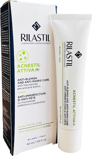 Rilastil Acnestil Attiva (+) Face Cream Against Blemishes & Acne With Niacinamide 40ml