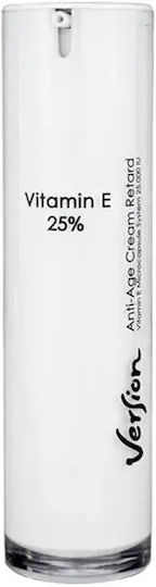 Version Vitamin E 25% 24-часов Нощен Крем За Лице За Хидратация Против Стареене И Възстановяване С Хиалуронова Киселина 50ml