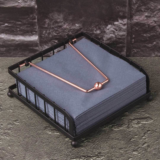 Berlinger Haus Black Rose Collection Suport pentru șervețele Metalică Neagră BH-6768