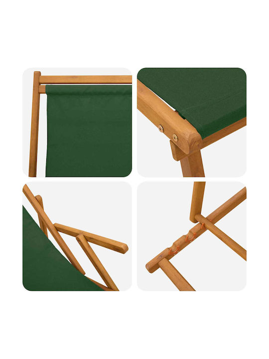 Doppelter Hölzernes Garten- und Pool-Liegestuhl Beige 2 Stück 61x155x95cm