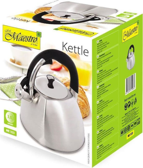 Maestro Maestro Rostfreier Stahl Teekessel Schwarz 3000ml