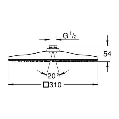 Grohe Rainshower Quadratische Duschkopf 31x31cm