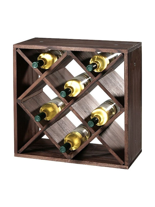 Kesper Cu picioare Suport pentru Sticle Lemn pentru 20 Sticle Maro 50x50x25εκ.