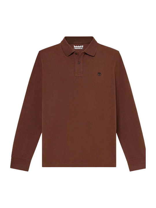 Millers River Polo Long Sleeve Brown