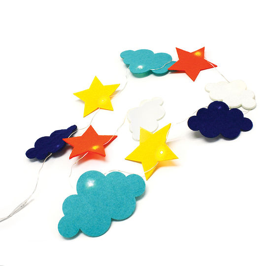 Aca Guirlandă de lumină pentru copii Lumini LED Plastic Nori Colorat