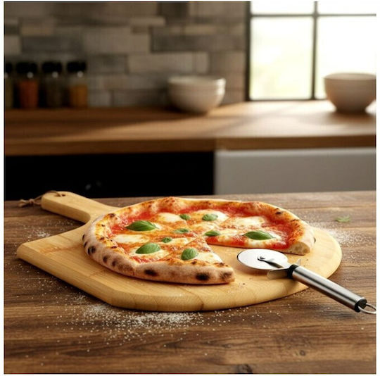 Orion Wooden Pizza Serving Platter with Handle 40x28x1cm