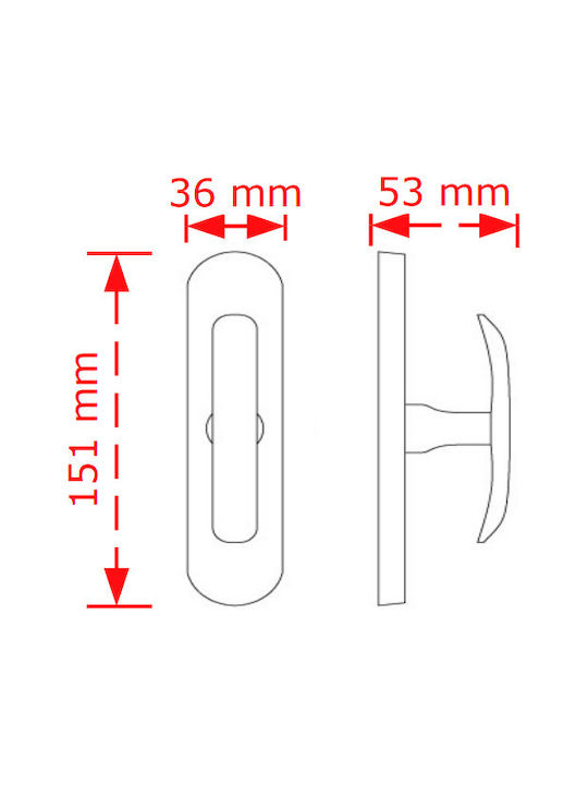 Viobrass 20 Nickel Matte Window Handle