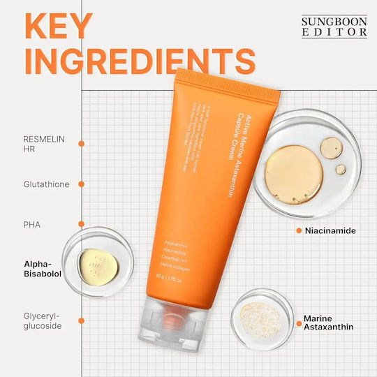 Sungboon Editor Active Marine Light Moisturizing Face Cream with Centella Asiatica 50gr