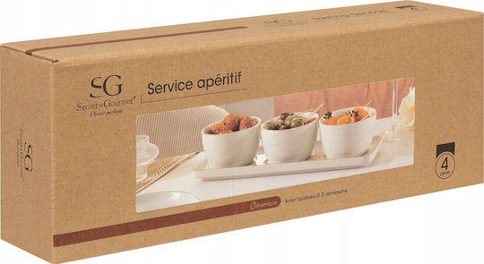 Secret de Gourmet Dessert Turm Ständer & Tabletts Weiß 4 Stück
