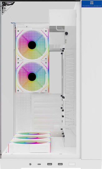 Thermalright A70 Геймърско Midi Tower Компютърно Кутийо с Страничен Прозорец и ARGB Осветление Бяло