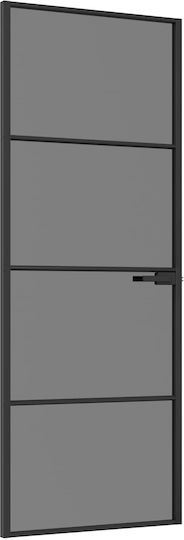 Vidaxl Εσωτερική Πόρτα 76 X 201,5 Cm Θρυμματισμένο Γυαλί Αλουμίνιο