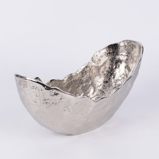 Gondola Dekorative Schale Metall Silber 30x13x14cm
