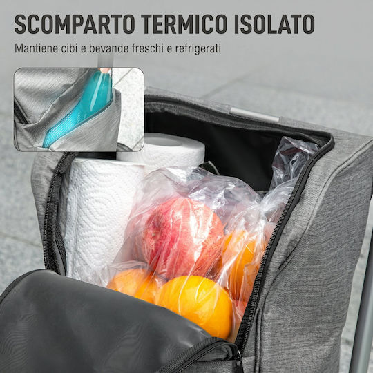 Shopping Trolley Gray 46lt