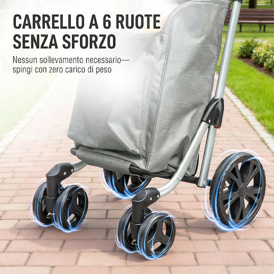 Shopping Trolley Gray 46lt