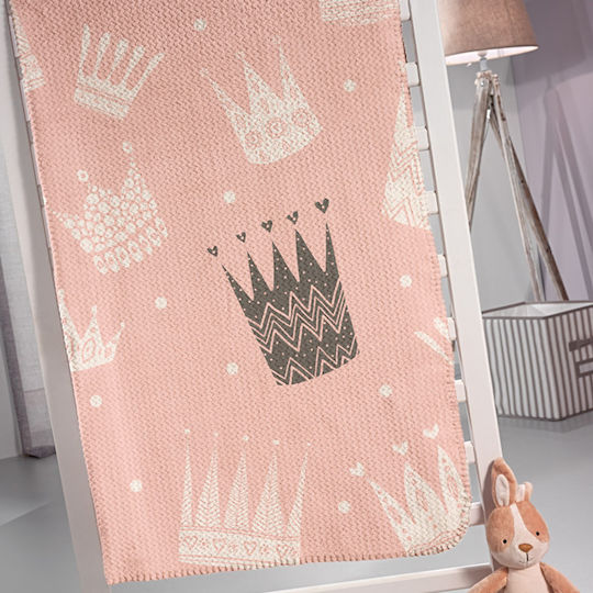 Saint Clair Κουβέρτα Fleece Crown Ροζ 160x220εκ.