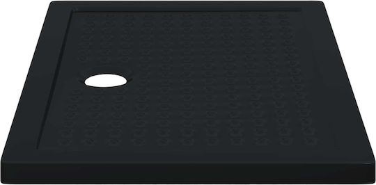 vidaXL Rectangular Acrylic Shower Tray 100x70cm Black