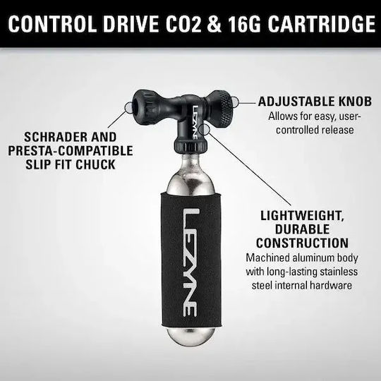 Lezyne Pompă Co2 1-C2-CTRLDR-V106 Pompă Cu Cartuș De Mână