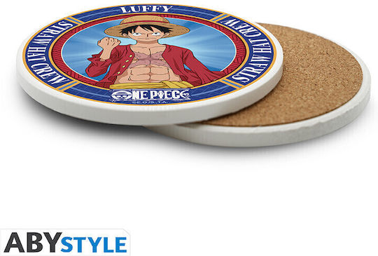 Abysse One Piece - Monkey D. Luffy Ceramic Coaster 4 Pieces
