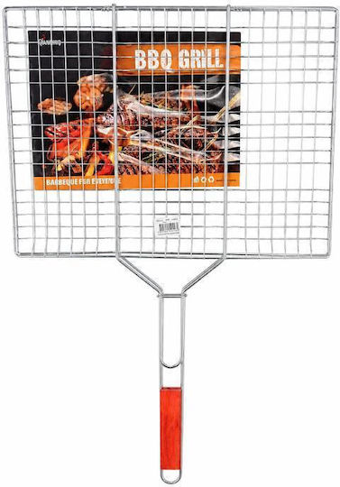 Bbq Двойна Метална Скара за Печене на Риба 44x31см.