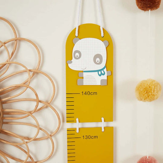 Bieco Wooden Growth Chart Yellow