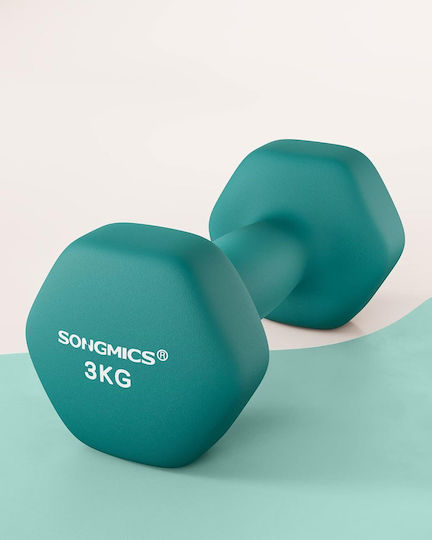 Songmics Set of Hexagon Dumbbells from Neoprene 2 x 3kg