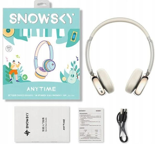 Fiio Snowsky Anytime Безжични / Жични On Ear Слушалки с 58 часа Време за работа Бели