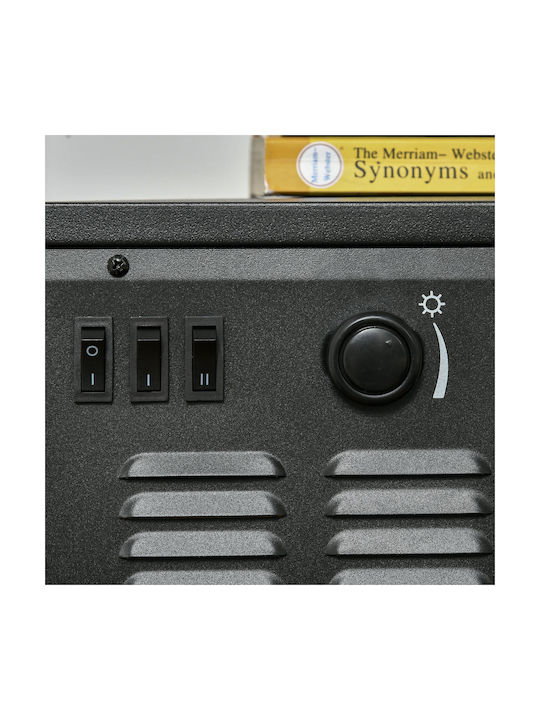HomCom Под Електрическа печка 2000W 44.5x32см Черен