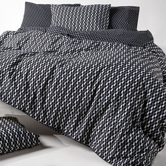 Kentia Satouma Комплект Чаршафи Супер двойни 240x270см Black-anthracite (4бр)
