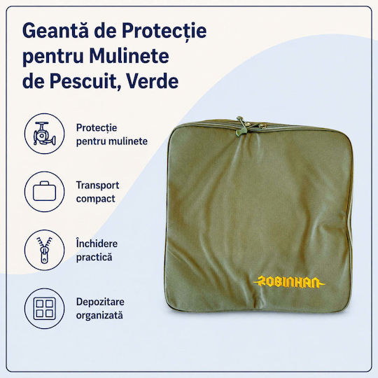 Geantă Protectoare Pentru Mulinete De Pescuit Verde
