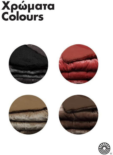 Sunshine Bettbezug Großes Doppelbett 220x240cm Coral Αnthracite