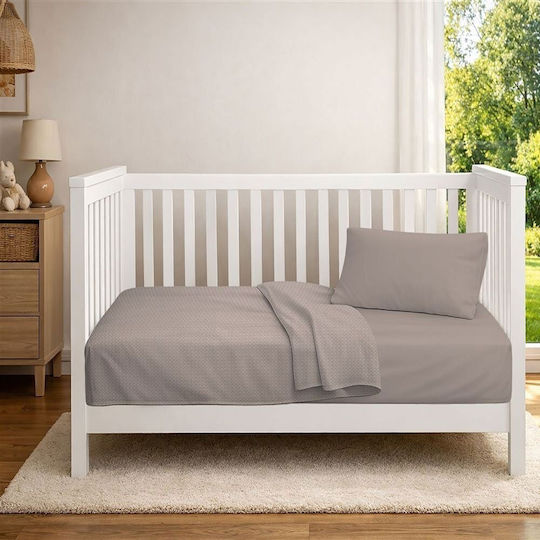 Dimcol Куверта Детски Пелени За Пелени Bebe Pique Сива 85x110см