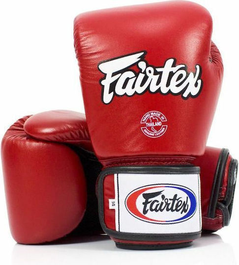 Fairtex Boxhandschuhe Leder für Kampf Rot
