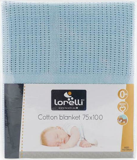 Lorelli Куверта За Гушкане И Люлка Памучна Синя 75x100см