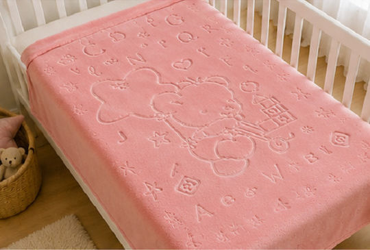 Belpla Decke Babydecken Kinderbett Rosa Pink 110x140cm