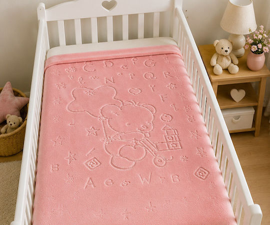 Belpla Decke Babydecken Kinderbett Rosa Pink 110x140cm