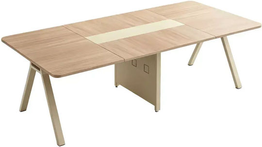 Τραπέζι Συνεδριάσεων Azari 200x120x75εκ. Oak-μπεζ