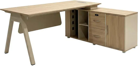 Τραπέζι Συνεδριάσεων 180x80x75εκ. Oak-μπεζ