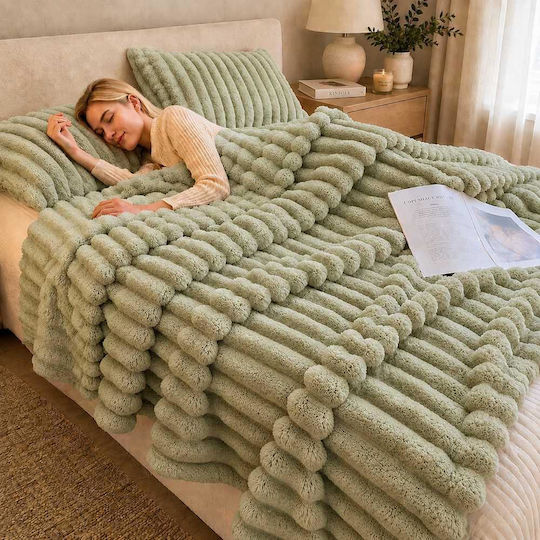 Next Pelzige Decke Einzeln 150x200cm Grüne