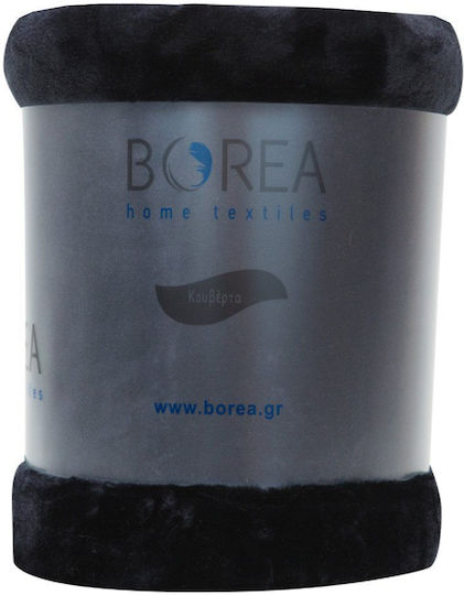 Borea K-4 Κουβέρτα Βελουτέ Υπέρδιπλη 220x240εκ. Άμμου