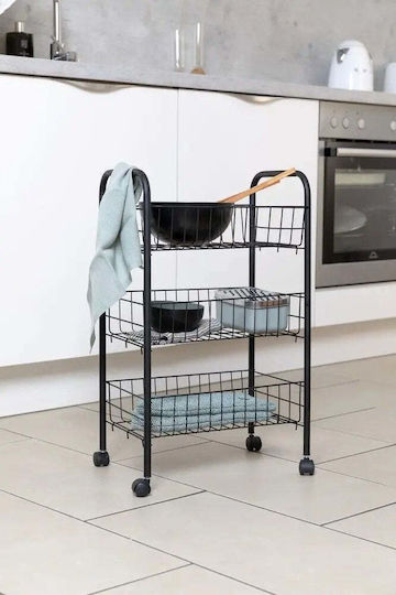 Wenko Floor Bathroom Shelf Metallic Black