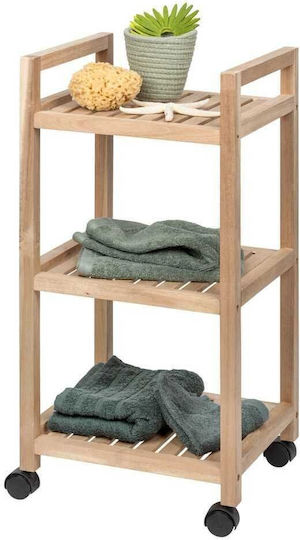 Wenko SP01 15970976 Boden Badezimmerregal Hölzernes Braune