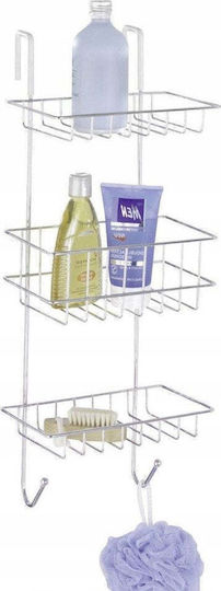 Wenko Revigo An der Wand montiert Badezimmerregal Metallisch mit 3 Regalböden 22.5x18.5x57cm Weiß