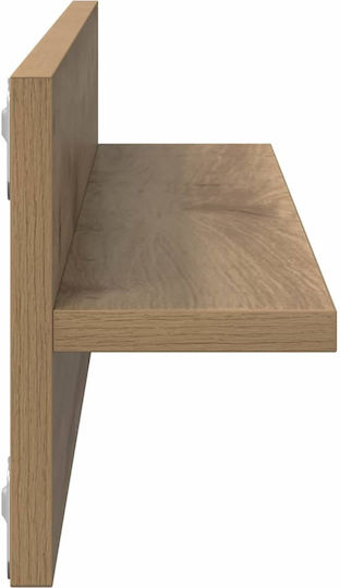 vidaXL Regale An der Wand montiert Badezimmerregal Hölzernes 80x11.5x18cm Braun