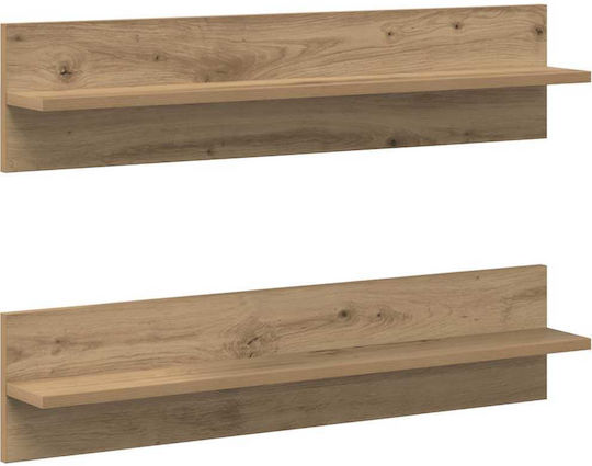 vidaXL Regale An der Wand montiert Badezimmerregal Hölzernes 80x11.5x18cm Braun