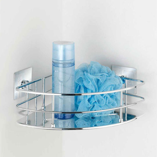 Wenko Quadro Ecke An der Wand montiert Badezimmerregal Inox 27.5x19.3x10cm Silber Wenko Quadro Ecke An der Wand montiert Badezimmerregal Inox 27.5x19.3x10cm Silber