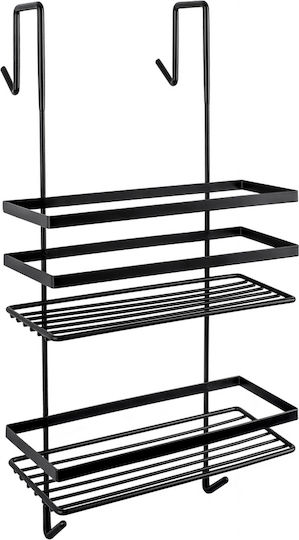 AWD Interior An Der Wand Montierte Badezimmerregal Metallisch Schwarz