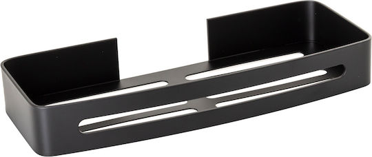 AWD Interior An Der Wand Montierte Badezimmerregal Metallisch 32x13x4.7cm Schwarze