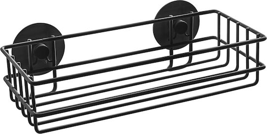 AWD Interior An Der Wand Montiertes Badezimmerregal Metallisch 25.7x25.7x12.5cm Schwarze