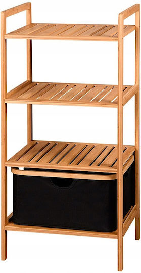Kesper Boden Badezimmerregal Hölzernes 44x33x93cm Schwarz