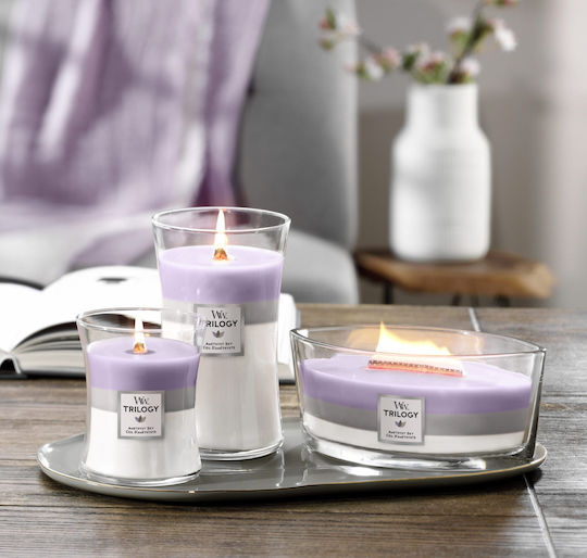WoodWick Aromatisches Kerze Trilogy in Gefäß mit Parfüm Amethyst Himmel 275gr